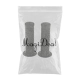 Maxbell Maxbell 2pcs Vintage Rubber Motorcycle Handlebars Grips 7/8 22mm Universal Black