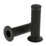 Maxbell Maxbell 2pcs Vintage Rubber Motorcycle Handlebars Grips 7/8 22mm Universal Black