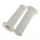 Maxbell Maxbell 2pcs Vintage Rubber Motorcycle Handlebars Grips 7/8 22mm Universal White