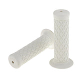 Maxbell Maxbell 2pcs Vintage Rubber Motorcycle Handlebars Grips 7/8 22mm Universal White