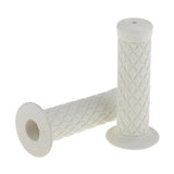 Maxbell Maxbell 2pcs Vintage Rubber Motorcycle Handlebars Grips 7/8 22mm Universal White