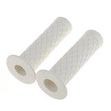 Maxbell Maxbell 2pcs Vintage Rubber Motorcycle Handlebars Grips 7/8 22mm Universal White