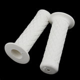 Maxbell Maxbell 2pcs Vintage Rubber Motorcycle Handlebars Grips 7/8 22mm Universal White