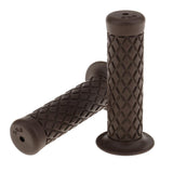 Maxbell Maxbell 2pcs Vintage Rubber Motorcycle Handlebars Grips 7/8 22mm Universal Grey