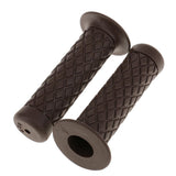 Maxbell Maxbell 2pcs Vintage Rubber Motorcycle Handlebars Grips 7/8 22mm Universal Grey