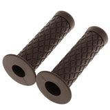 Maxbell Maxbell 2pcs Vintage Rubber Motorcycle Handlebars Grips 7/8 22mm Universal Grey