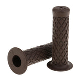 Maxbell Maxbell 2pcs Vintage Rubber Motorcycle Handlebars Grips 7/8 22mm Universal Grey