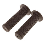 Maxbell Maxbell 2pcs Vintage Rubber Motorcycle Handlebars Grips 7/8 22mm Universal Grey