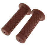 Maxbell Maxbell 2pcs Vintage Rubber Motorcycle Handlebars Grips 7/8 22mm Universal Brown