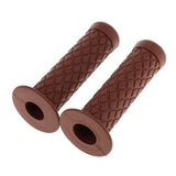 Maxbell Maxbell 2pcs Vintage Rubber Motorcycle Handlebars Grips 7/8 22mm Universal Brown