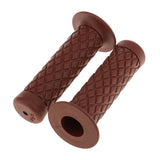 Maxbell Maxbell 2pcs Vintage Rubber Motorcycle Handlebars Grips 7/8 22mm Universal Brown