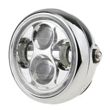 Maxbell Maxbell Motorcycle 6.5" Silver Projector Headlight LED Light Bulb For Harley