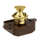 Maxbell 8xPush Button Catch Lock Cupboard Door Knob Campervan Caravan Motorhome Brown