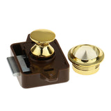 Maxbell 8xPush Button Catch Lock Cupboard Door Knob Campervan Caravan Motorhome Brown