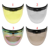 Maxbell Maxbell Motorcycle 3 Snap Helmet Visor Shield Flip Up Down Lens for Harley Yellow