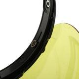 Maxbell Maxbell Motorcycle 3 Snap Helmet Visor Shield Flip Up Down Lens for Harley Yellow