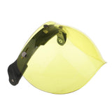 Maxbell Maxbell Motorcycle 3 Snap Helmet Visor Shield Flip Up Down Lens for Harley Yellow