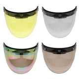 Maxbell Maxbell Motorcycle 3 Snap Helmet Visor Shield Flip Up Down Lens for Harley Yellow