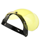 Maxbell Maxbell Motorcycle 3 Snap Helmet Visor Shield Flip Up Down Lens for Harley Yellow