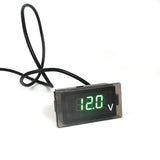 Maxbell 2xMini Green LED Digital Voltage Meter Voltmeter Panel DC 12 to 24V Waterproof