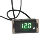 Maxbell 2xMini Green LED Digital Voltage Meter Voltmeter Panel DC 12 to 24V Waterproof