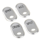 Maxbell 2xChrome Brushed Rocker Switch Cover For Harley Electra Glide FLHTCU 1996-2013