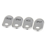 Maxbell 2xChrome Brushed Rocker Switch Cover For Harley Electra Glide FLHTCU 1996-2013