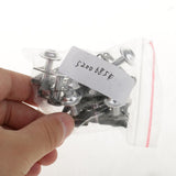 Maxbell 4x10 Piece Motorbike M6/6mm Body Fairing Bolts Fastener Clips for Honda Silver