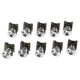 Maxbell 4x10 Piece Motorbike M6/6mm Body Fairing Bolts Fastener Clips for Honda Silver