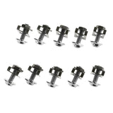 Maxbell 4x10 Piece Motorbike M6/6mm Body Fairing Bolts Fastener Clips for Honda Silver