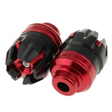 Maxbell 2xFrame Crash Slider Fork Protector Cap for 15mm Front Rear Wheel - Red