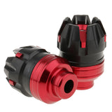 Maxbell 2xFrame Crash Slider Fork Protector Cap for 15mm Front Rear Wheel - Red