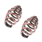 2 Piece Motorcycle 3'' 8cm Height Barrel Coiled Solo Seat Springs for Harley Bronze