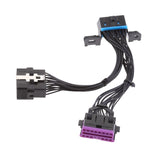 Maxbell 5xBlack 16-Pin OBD2 OBDII Y Splitter Male to Female Connector Extension Cable