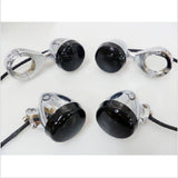 Maxbell 4 Pieces Motorcycle Front Rear Turn Signal Light 41mm Relocation Fork Clamps For Harley