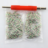 Maxbell 2x101 Pieces A/C Shrader Valve Core & Remover Tool R12 AC Valves HVAC kit
