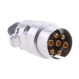 Maxbell 2xTowing Electrics 7 Pin Aluminum Plug for Car Trailer Caravan Lights - EU