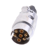 Maxbell 2xTowing Electrics 7 Pin Aluminum Plug for Car Trailer Caravan Lights - EU