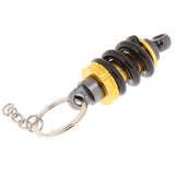 Maxbell 3xUniversal Metal Motorcycle Shock Absorber Shape Key Chain Ring - Black+Gold
