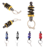 Maxbell 3xUniversal Metal Motorcycle Shock Absorber Shape Key Chain Ring - Black+Gold