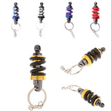 Maxbell 3xUniversal Metal Motorcycle Shock Absorber Shape Key Chain Ring - Black+Gold