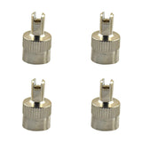 Maxbell 4x4 Pieces Motorcyle Car Slotted Head Valve Stem Caps for Core Remover Tool