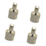 Maxbell 10x4 Pieces Motorcyle Car Slotted Head Valve Stem Caps for Core Remover Tool