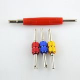 Maxbell 2x4 Pieces Dual Head Car Truck Tire Valve Stem Core Remover Repair Wrench Tool