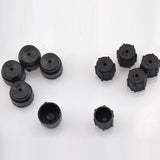 Maxbell 12x10 Pieces AC A/C Charging Port Service Caps R134a R12 13mm & 16mm Black