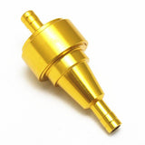 Maxbell 2xUniversal Aluminum Motorcycle Dirt Bike Inline Fuel Oil Filter 6mm Gold
