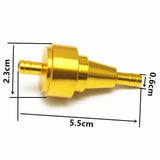Maxbell 2xUniversal Aluminum Motorcycle Dirt Bike Inline Fuel Oil Filter 6mm Gold