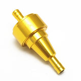 Maxbell 2xUniversal Aluminum Motorcycle Dirt Bike Inline Fuel Oil Filter 6mm Gold