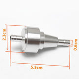 Maxbell 4xUniversal Aluminum Motorcycle Dirt Bike Inline Fuel Oil Filter 6mm Silver