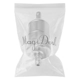 Maxbell 6x8mm 5/16" Aluminium Inline Fuel Petrol Diesels Filter Universal Silver